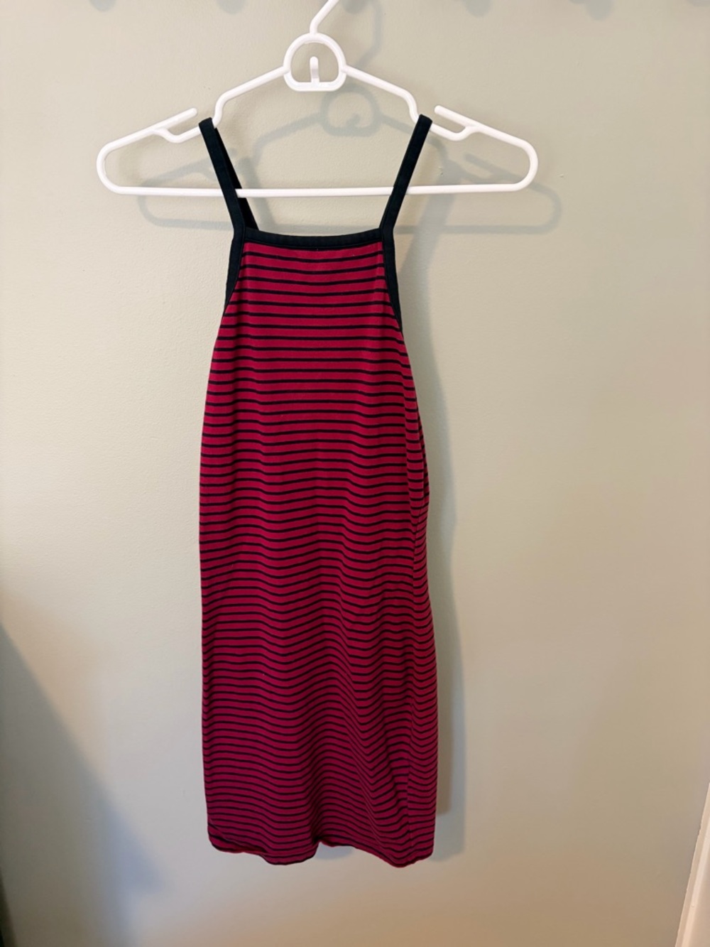 Express Red and Black Striped Tank Dress